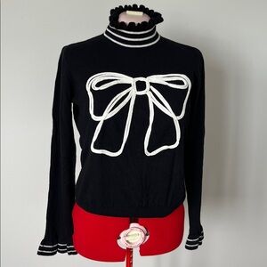 ❣️LE COEUR TWINSET – Sweater with Embroidered Bow – Estimated Size S